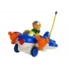 LEAN TOYS Baby R/C Flugzeug mit Lenkrad-Fernsteuerung Blau