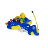 LEAN TOYS Baby R/C Flugzeug mit Lenkrad-Fernsteuerung Blau