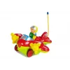 LEAN TOYS Baby R/C Flugzeug mit Lenkrad-Fernsteuerung Rot