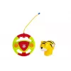 LEAN TOYS Baby R/C Flugzeug mit Lenkrad-Fernsteuerung Rot