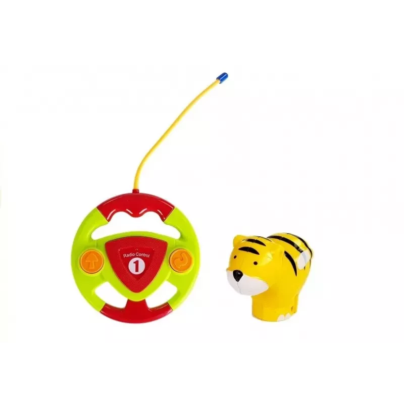LEAN TOYS Baby R/C Flugzeug mit Lenkrad-Fernsteuerung Rot