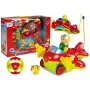 LEAN TOYS Baby R/C Flugzeug mit Lenkrad-Fernsteuerung Rot