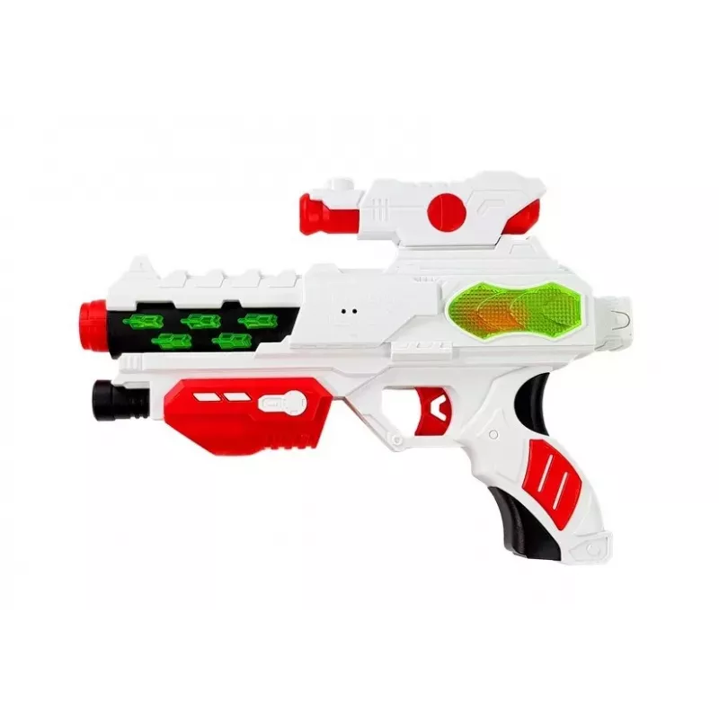 LEAN TOYS Space Laser Gun mit Schwert und Maske