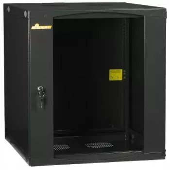DELTA ENERGY SYSTEMS (SWITZERLAND) AG Wandmontierter zweiteiliger Rackschrank 12U 600x600mm Schwarz R19-12U/600/2S