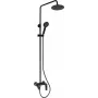 DEANTE Luga Duschkopf mit Wannenarmatur, Chrom, Messing, Wandmontage, 2-Loch, 150 cm Schlauch