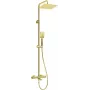 DEANTE Regendusche mit thermostatischer Badewannenarmatur - Arnika Nero, Matt Schwarz