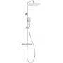 DEANTE Duschkopf mit Thermostatarmatur - Regenduschsystem mit Handbrause, Chrom, 250 mm Überkopf