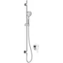 DEANTE Arnika Nero Unterputz-Duschset mit Schiene, Schwarz Matt, 250mm Regendusche, 2 Abgänge