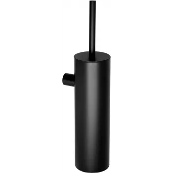 DEANTE Wand-WC-Bürste mit Keramikhalter und Edelstahlgriff, Weiß, Glänzend, 38 cm