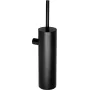 DEANTE Wand-WC-Bürste mit Keramikhalter und Edelstahlgriff, Weiß, Glänzend, 38 cm