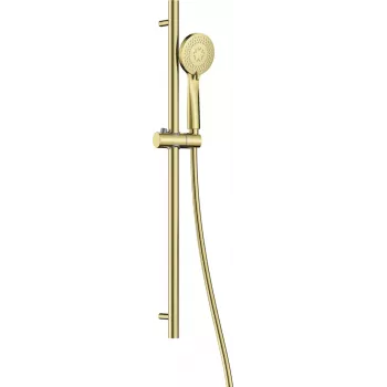 DEANTE Squero 3-Funktionen Duschset mit Schiene, Chrom, 100mm Handbrause