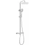 DEANTE Duschkopf mit Thermostat-Mischventil - Arnika Nero, Matt Schwarz, Regendusche 250 mm