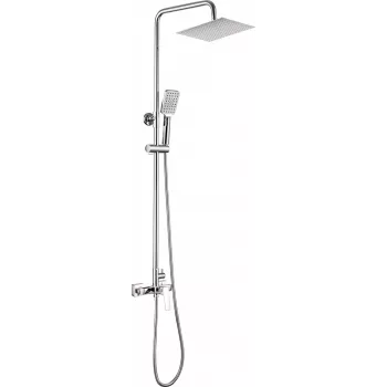 DEANTE Regenbrause mit Armatur, Matt Schwarz, 250mm Regenkopf