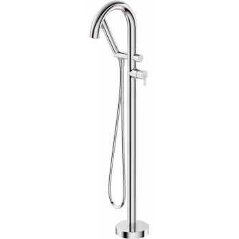 DEANTE Stand-Wannenarmatur mit Brausegarnitur - Chrom, Standmontiert, Messing