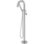 DEANTE Hiacynt Stand-Wannenarmatur mit Brauseset, Chrom, Standmontage, Messing, Keramikkartusche 35 mm, Handbrause inklusive