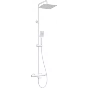 DEANTE Duschset mit Thermostat-Wannenarmatur, Schwarz Matt