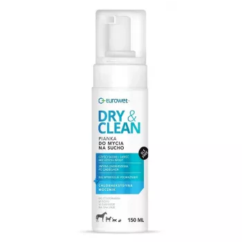 EUROWET Dry & Clean Wasserloser Reinigungsschaum für Hunde und Katzen - 150 ml