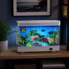 LEAN Künstliches dekoratives Aquarium LED Nachtlicht 3D Fisch bewegt bunt