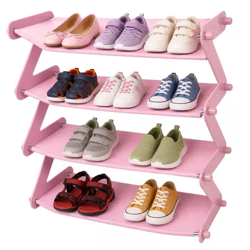 LEAN Schuhschrank Leicht 4-stufig Freistehend Pink