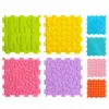 LEAN TOYS Sensorische Silikon-Puzzlematte Sensorischer Pfad Bunt 25 cm 12 Stk.