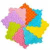 LEAN TOYS Sensorische Silikon-Puzzlematte Sensorischer Pfad Bunt 25 cm 12 Stk.