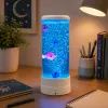 LEAN Dekorative Nachtlampe LED RGB Aquarium mit Fischen 16 Farben USB Weiß