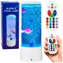 LEAN Dekorative Nachtlampe LED RGB Aquarium mit Fischen 16 Farben USB Weiß