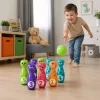 LEAN TOYS Bowling mit Smiley-Gesichtern Lernspiel für Kinder Geschicklichkeitssport 10 Teile