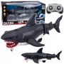 LEAN TOYS RC Shark Fernbedienung Hai, bewegt Schwanz, Lichter, Raucheffekt, Schwarz
