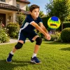 LEAN TOYS Volleyball-Trainingsball, Gelb und Blau, 22 cm, Größe 5