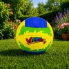 LEAN TOYS Volleyball-Trainingsball, Gelb und Blau, 22 cm, Größe 5