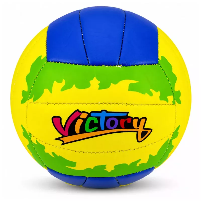 LEAN TOYS Volleyball-Trainingsball, Gelb und Blau, 22 cm, Größe 5