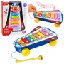 LEAN TOYS Kinderbecken Rakete auf Rädern Raumschiff Schläger Blau