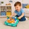 LEAN TOYS Interaktives Bedienfeld Fahrsimulator Auto Lichter Geräusche Blau
