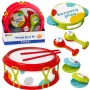 LEAN TOYS Musikinstrumente für Kinder Trommel Rasseln Tamburin Kastagnetten