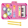 LEAN TOYS Interaktive Musik-Tanzmatte Pädagogisches Schlagzeug Klavier 2 in 1