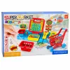 LEAN TOYS Interaktiver Supermarkt-Einkaufswagen mit Scanner und Waage