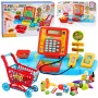 LEAN TOYS Interaktiver Supermarkt-Einkaufswagen mit Scanner und Waage