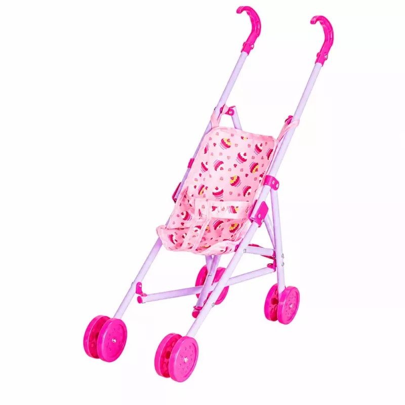 LEAN TOYS Interaktive Babypuppe mit Pipi-Funktion, Kinderwagen, Wiege und Zubehör 3-in-1 Set