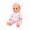 LEAN TOYS 3-in-1 Interaktives Baby-Puppen-Set mit Pinkelfunktion, Kinderwagen und Wiege