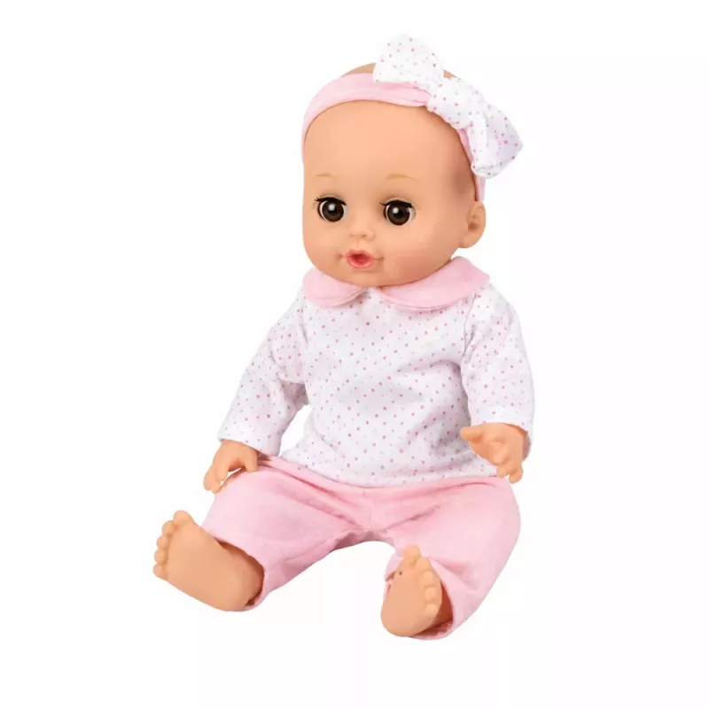 LEAN TOYS 3-in-1 Interaktives Baby-Puppen-Set mit Pinkelfunktion, Kinderwagen und Wiege