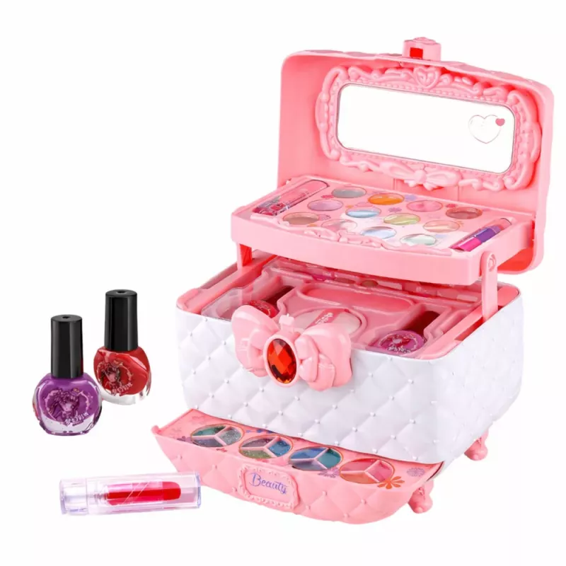 LEAN TOYS Beauty Set für Make-up und Nägel Kosmetikkoffer für Kinder