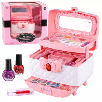 LEAN TOYS Beauty Set für Make-up und Nägel Kosmetikkoffer für Kinder
