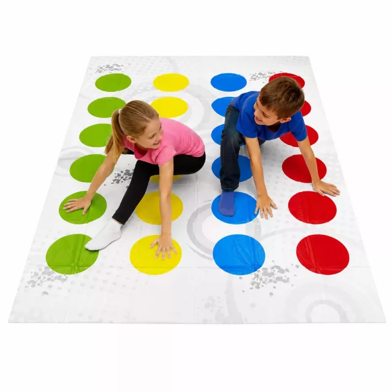 LEAN TOYS Twist Geschicklichkeitsspiel Familien-Bewegungsmatte Social Randomizer