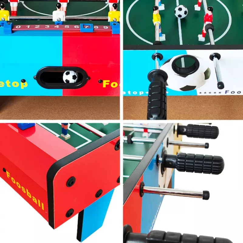LEAN TOYS Mini Tischfußball Geschicklichkeitsspiel Tisch 2 Bälle Fußball 69 cm