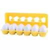LEAN TOYS Educational Egg Sorter, Shape Matching, Colorful Fruits, 12 pcs.
