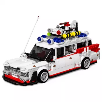 LEAN TOYS Bausteine Auto Ghost Bus Weiß 631 Teile