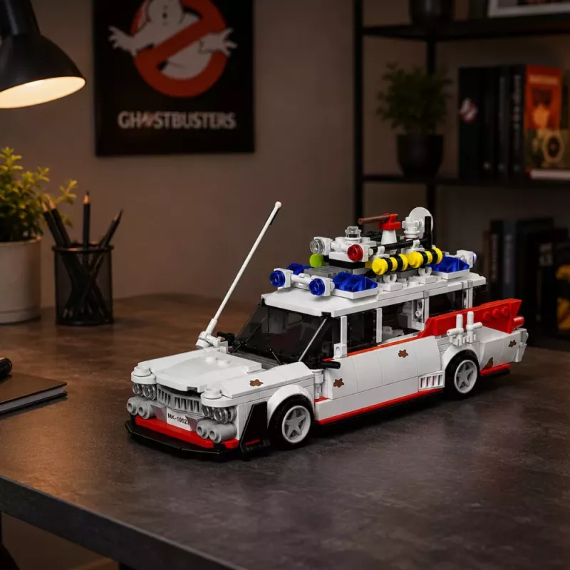 LEAN TOYS Bausteine Auto Ghost Bus Weiß 631 Teile