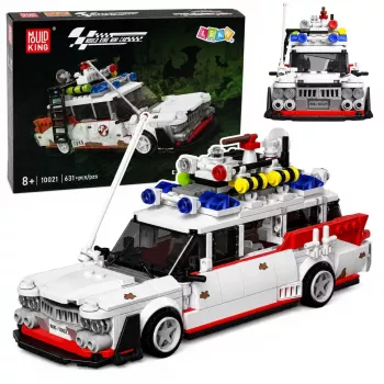 LEAN TOYS Bausteine Auto Ghost Bus Weiß 631 Teile