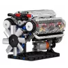 LEAN TOYS Bausteine V8-Motor Mechanikmodell mit beweglichen Kolben, 552 Teile